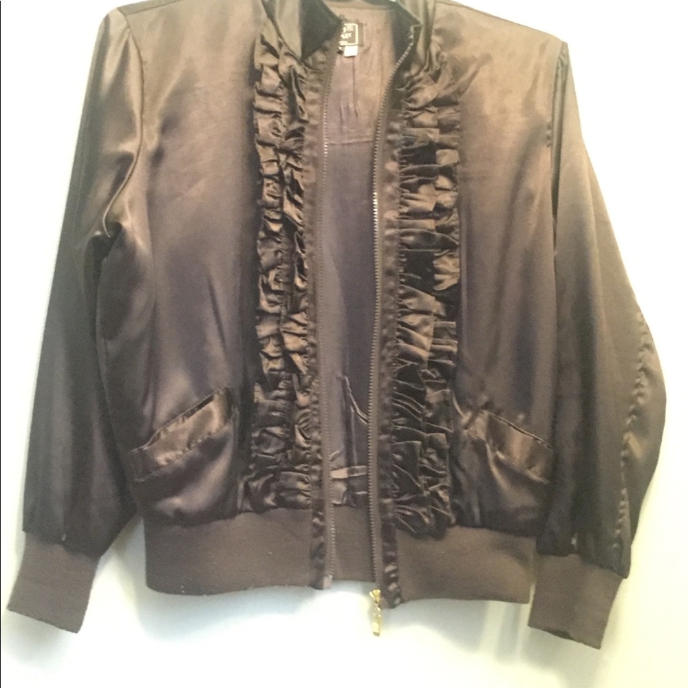 Brown Ruffed Jacket - Picture 3 of 3